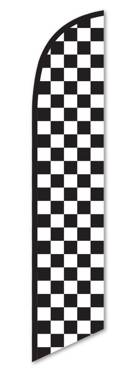 Swooper Banner - CHECKERED FLAG (BLACK & WHITE) - Qty. 1