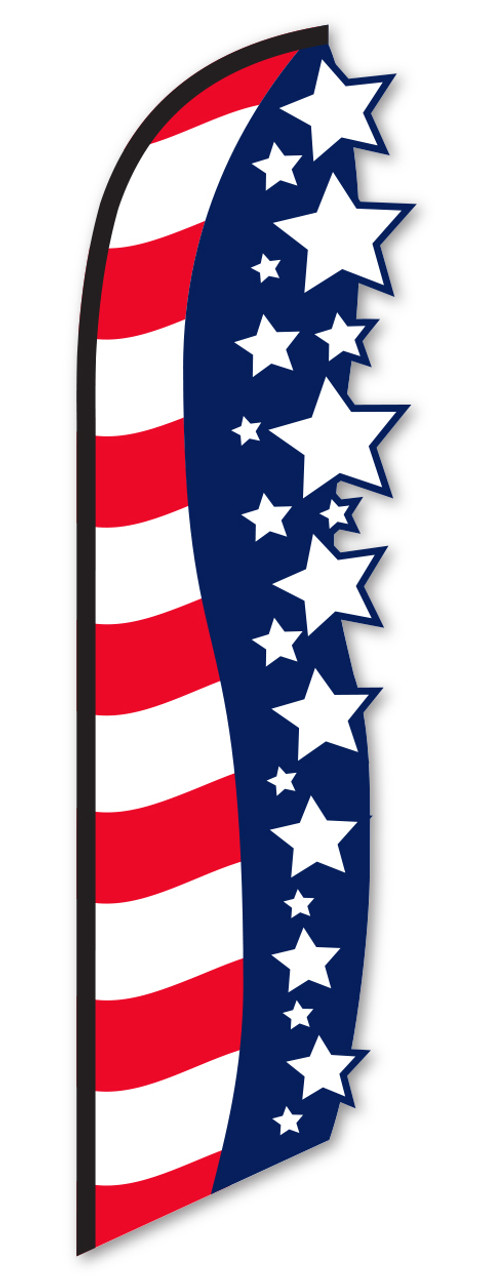 3-D Swooper Banner - Stars - Qty. 1