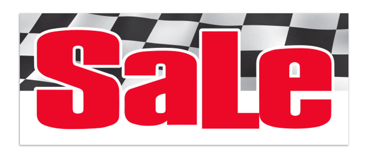 Windshield Banner - Sale w/Checkered Flag Background - Qty. 1