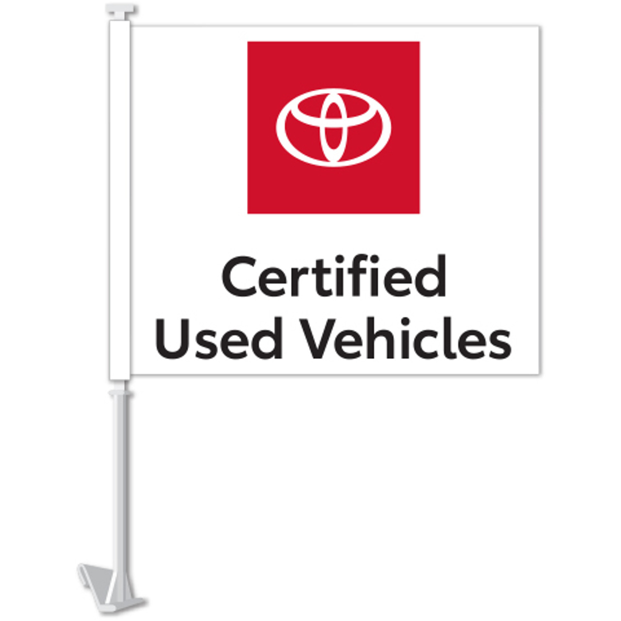 Manufacturer Clip-On Flag - Toyota Certified Used Vehicles - Qty. 1