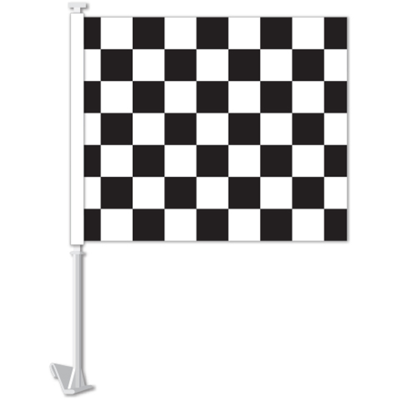 Standard Clip-On Flag - Black/White Checkered - Qty. 1