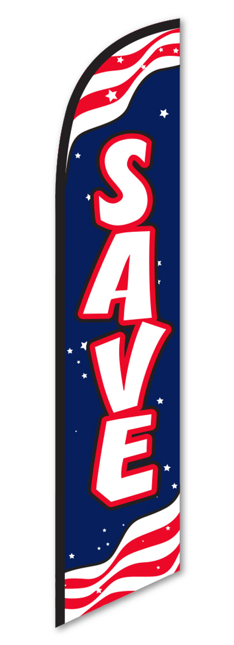 Swooper Banner - SAVE (Red, White & Blue) - Qty. 1