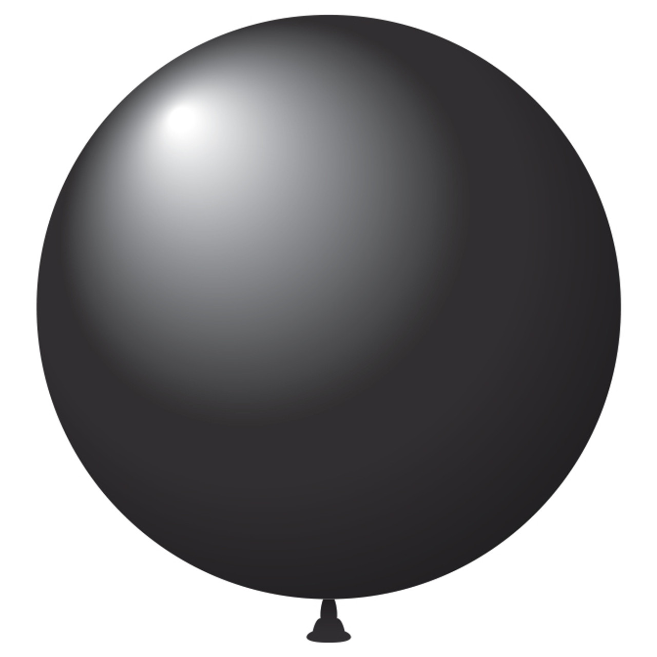 17" Black Crystal Latex Balloons