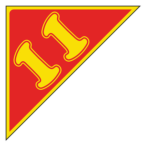 Angle Stickers - Yellow on Red