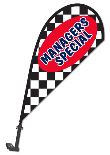 Clip on Paddle Flag - MANAGERS SPECIAL - Qty. 1