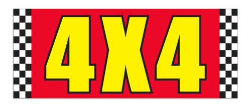 Windshield Banner - 4 X 4 - Qty. 1