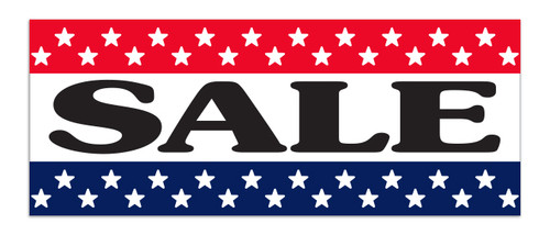 Windshield Banner - Sale-Red/White/Blue - Qty. 1