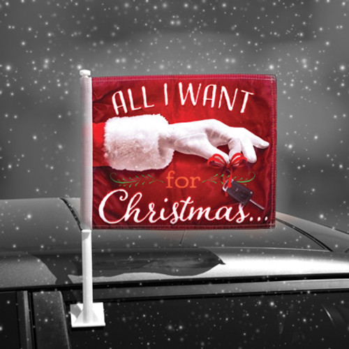 Holiday Clip-On Car Flag
