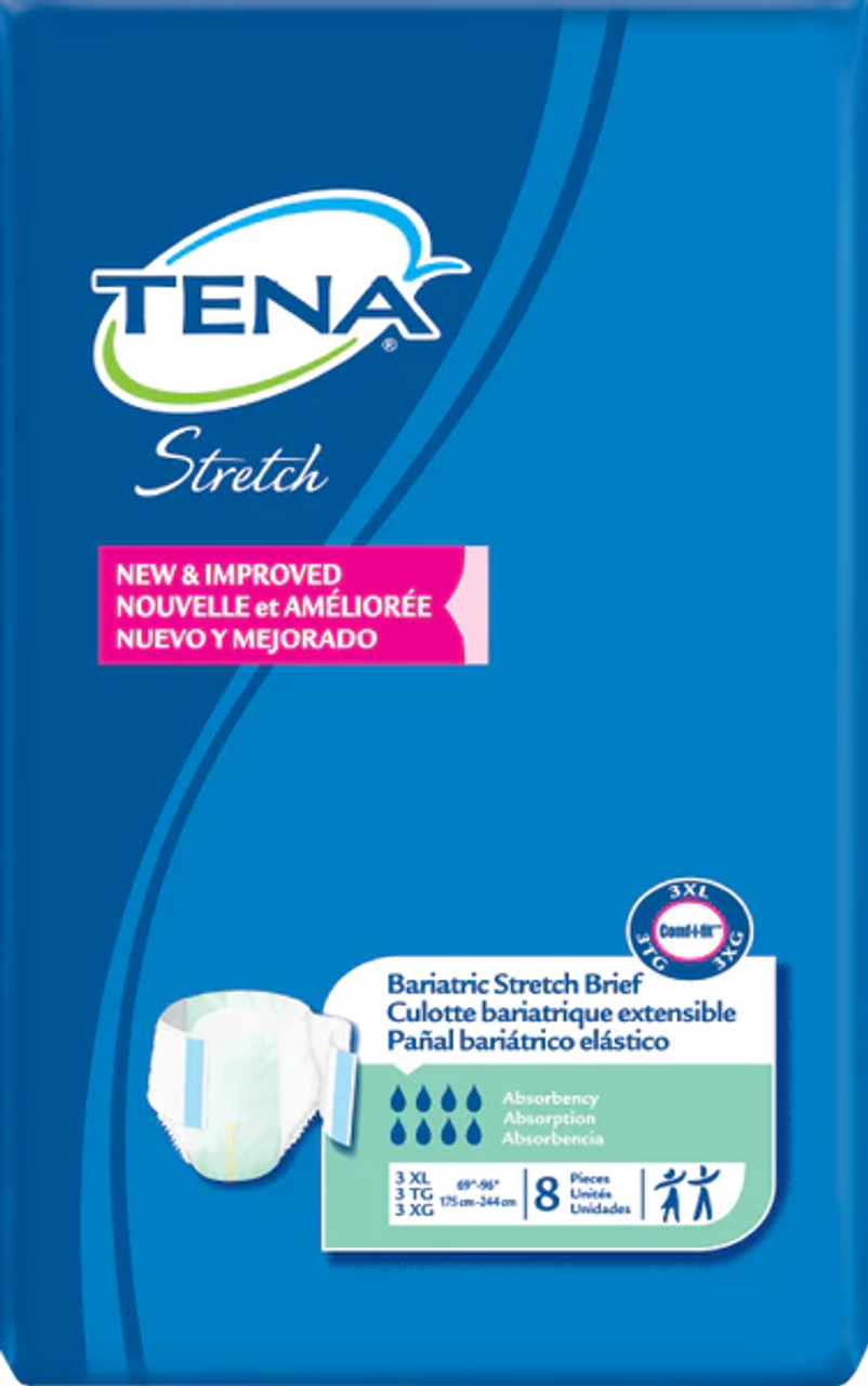 Tena Stretch Bariatric 3XL, Super, 8 Drops - Mack n Me Mobility Solutions