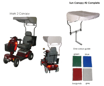 Sun Canopy #2 for Scooter - Complete (Large, One Colour)