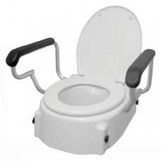 Toilet Seat Raiser Adjustable Height with Armrests Mack n Me
