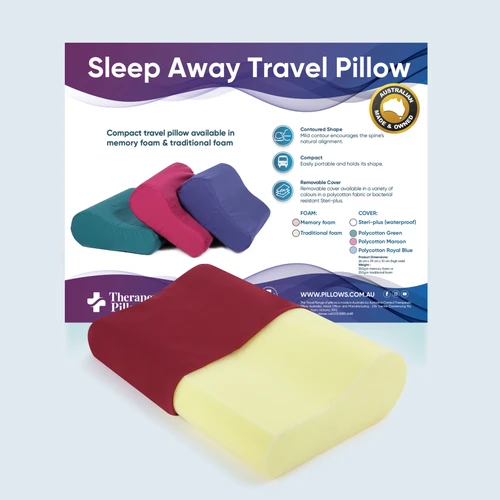 SleepAway Travel Pillow - Traditional Foam Green