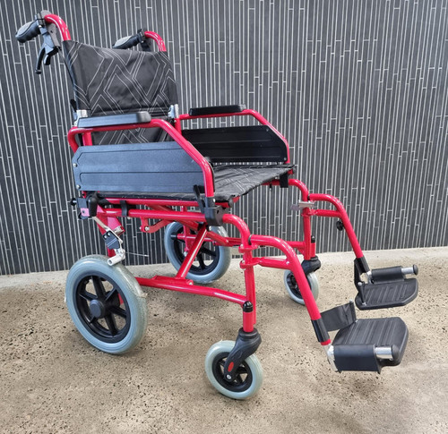 Transit Wheelchair Lightweight with Folding Legrests & 12" Rear Wheels