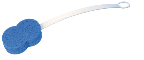 Bath Sponge Blue Long Handle