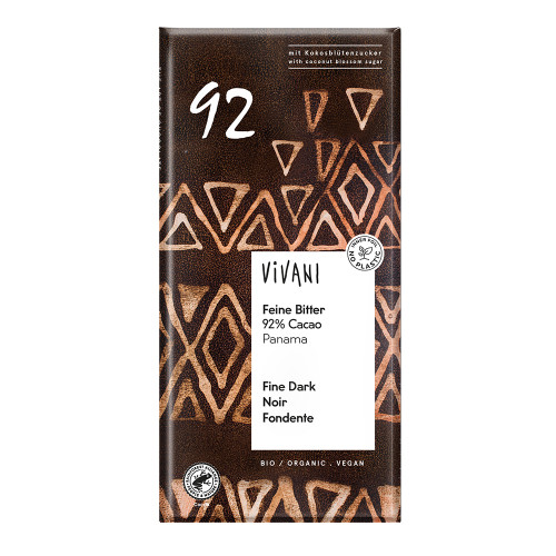 Organic Fine Dark 92% Chocolate 80g