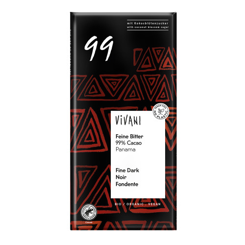 Organic Fine Dark 99% Chocolate 80g