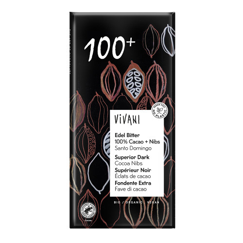 Organic Dark 100% Chocolate 80g