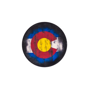 CARC-DC0689: CO Tattered Flag No Drop Coaster CARC-DC0689: CO Tattered Flag No Drop Coaster
