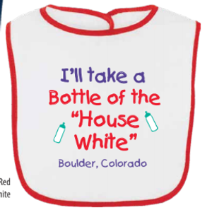 I'll Take A Bottle The House White Bib