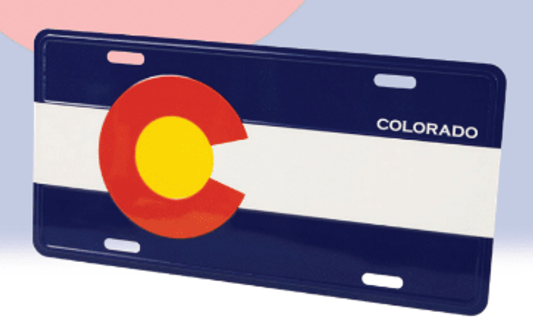 63410-LCP- CO Flag License Plate