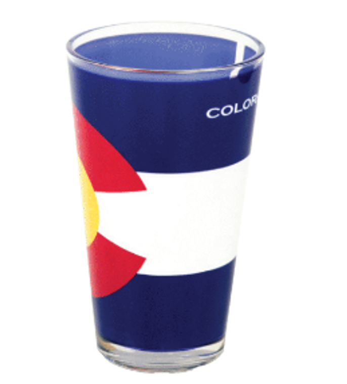 GLS63410: Co Flag 16oz Pint Glass