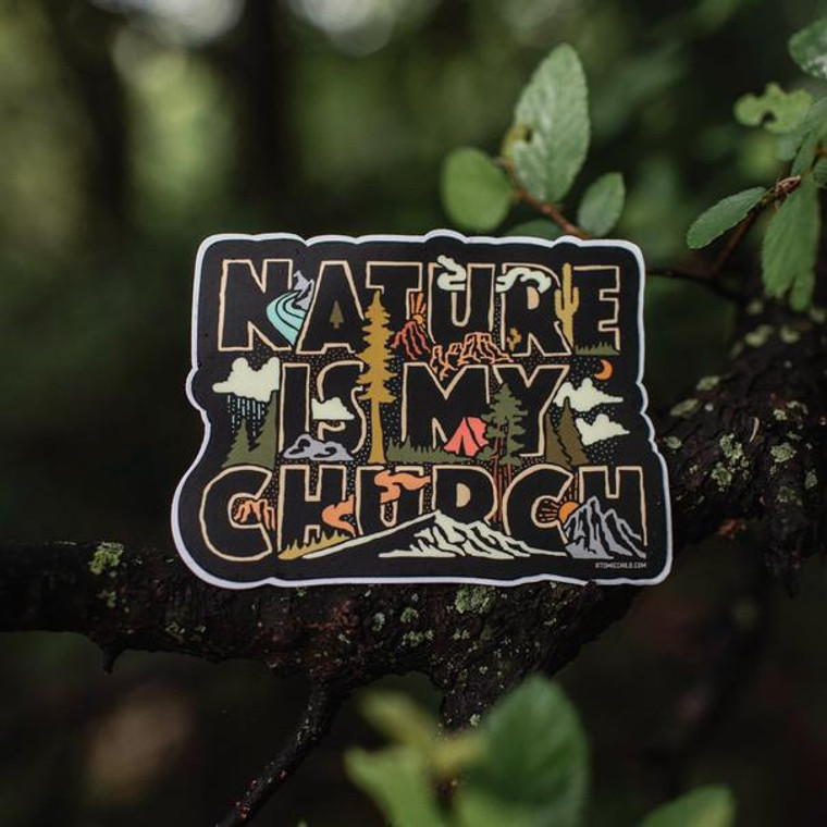 Nature is My Church Sticker