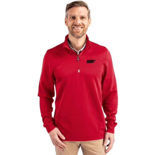 Cutter & Buck Traverse Stretch Eco Quarter Zip Mens Pullover