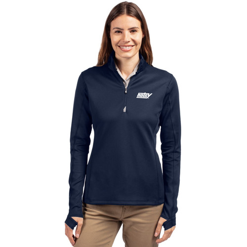 Cutter & Buck Traverse Stretch Eco Quarter Zip Womens Pullover