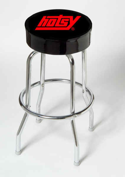 Round Black Vinyl Bar Stool