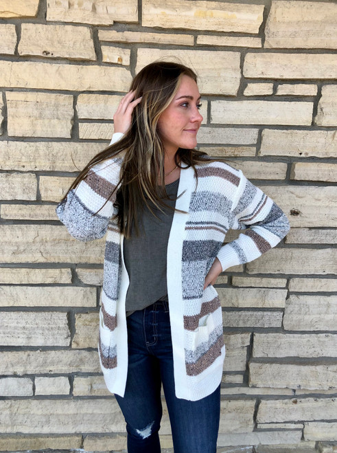 Why Not Stripe Cardigan
