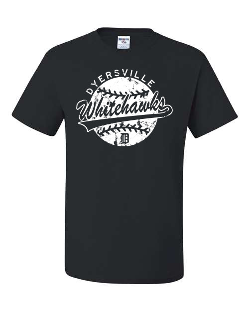CWHBA-001 - Whitehawks Baseball Basic Tee -Front Logo - Unisex  & Youth CWHBA-001 - Whitehawks Baseball Basic Tee -Front Logo - Unisex  & Youth