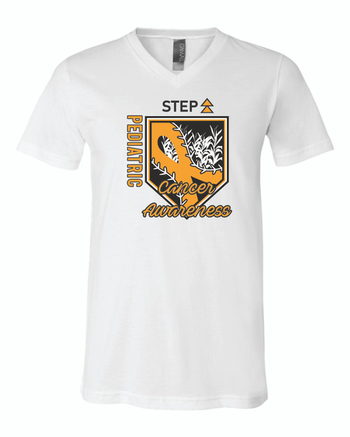 PECAAW-002 Pediatric Cancer Awareness Bella V-Neck Tee PECAAW-002 Pediatric Cancer Awareness Bella V-Neck Tee