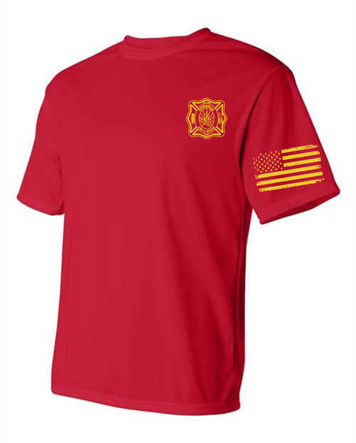 Adult-Logo 2-DYEFIDE-2003 Dyersville Fire Department C2 Sport Tee-Red Jackets