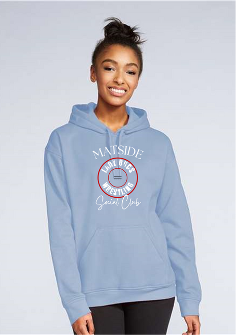 Logo 5-EBGW-021-EB Girls Wrestling-Gildan Softstyle  Midweight Hooded Sweatshirt - Adult/Youth