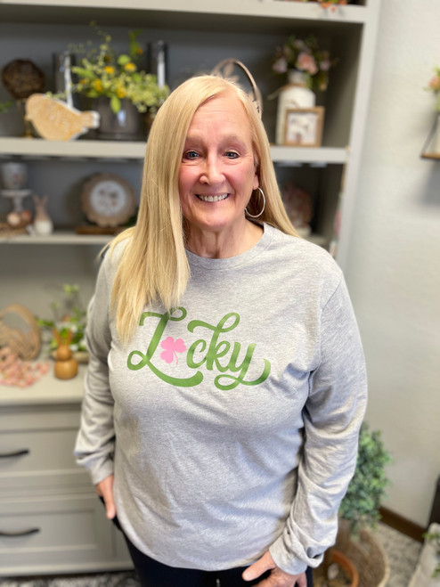 Lucky Pink Shamrock L/S
