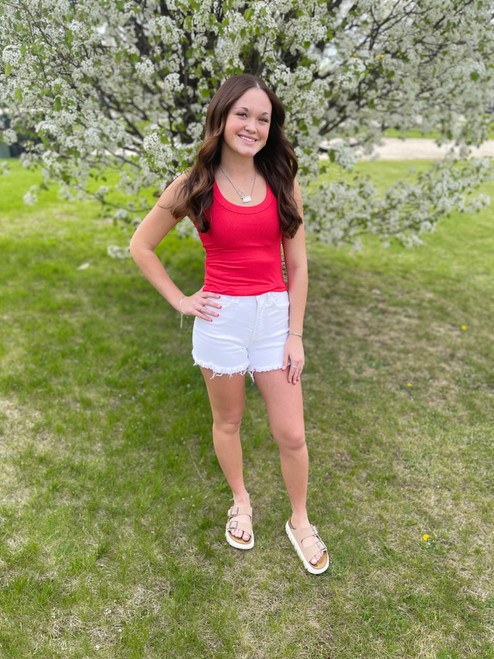 Sporty Ribbed Tank Top