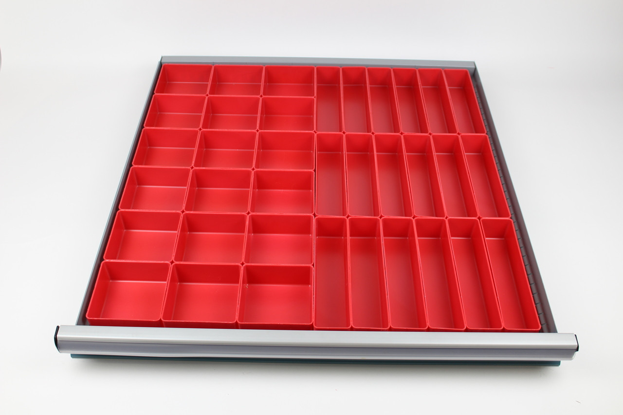 108-Piece Red Plastic Box Assortment – 2