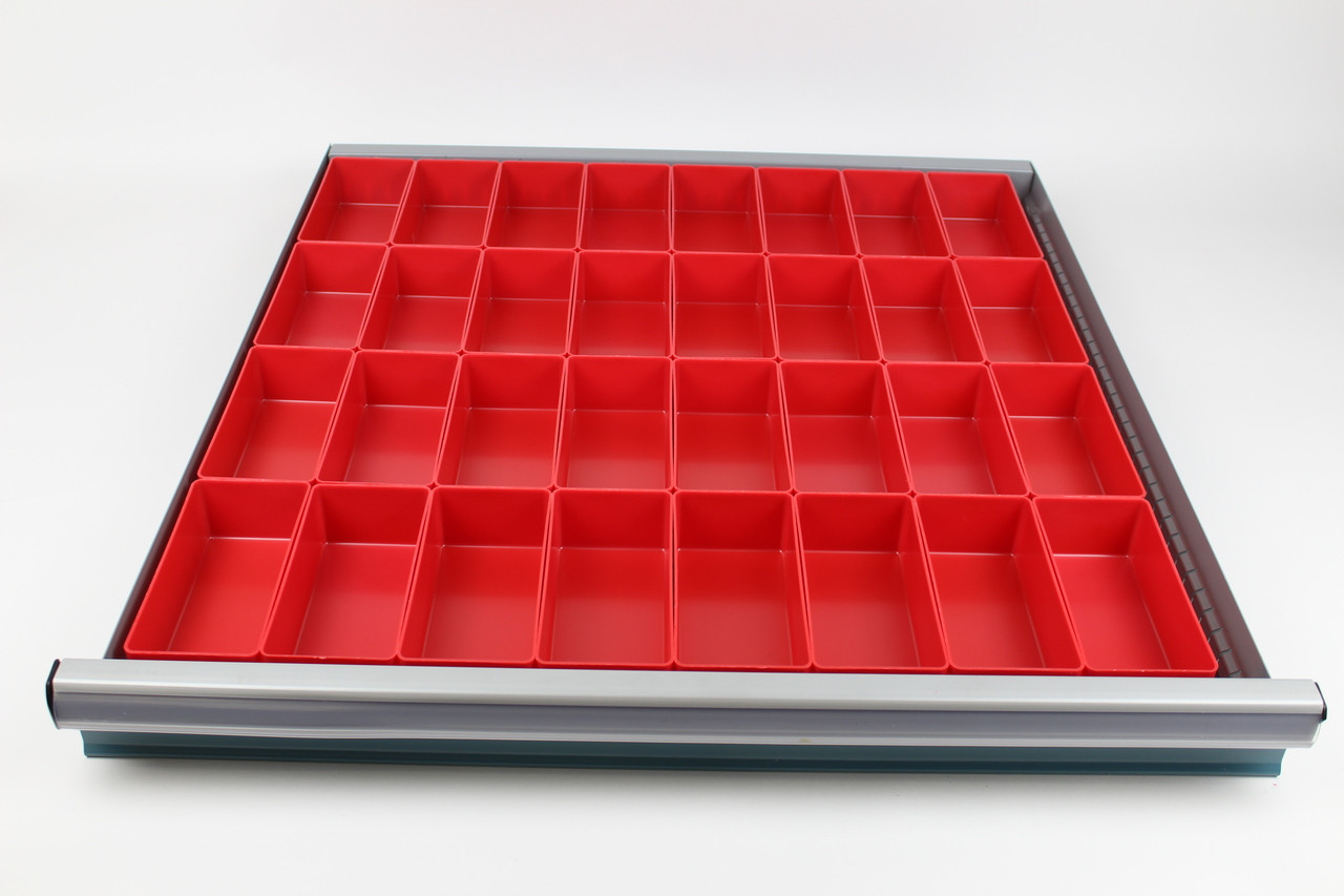 Schaller 112-Piece Red Plastic Box Assortment – Pre-Configured