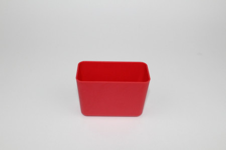2"x4"x3" Red Schaller Plastic Bins for Organizing