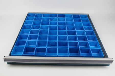 Blue Plastic Drawer Organizer Assortment with Three Sizes:
Drawer 1