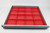 (16) 6"x6"x1" Red Plastic Drawer Organizer