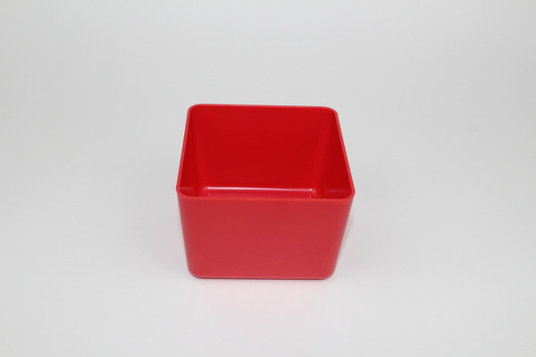 4"x4"x3" Red Plastic Box for Organizing