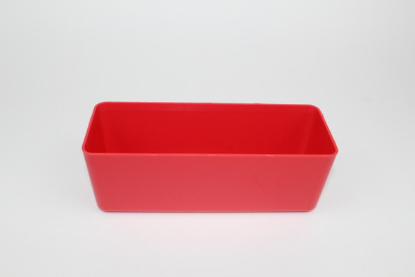 3"x8"x3" Red Plastic Box for Organizing Toolboxes