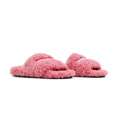 BB FUR SLIDES - PINK