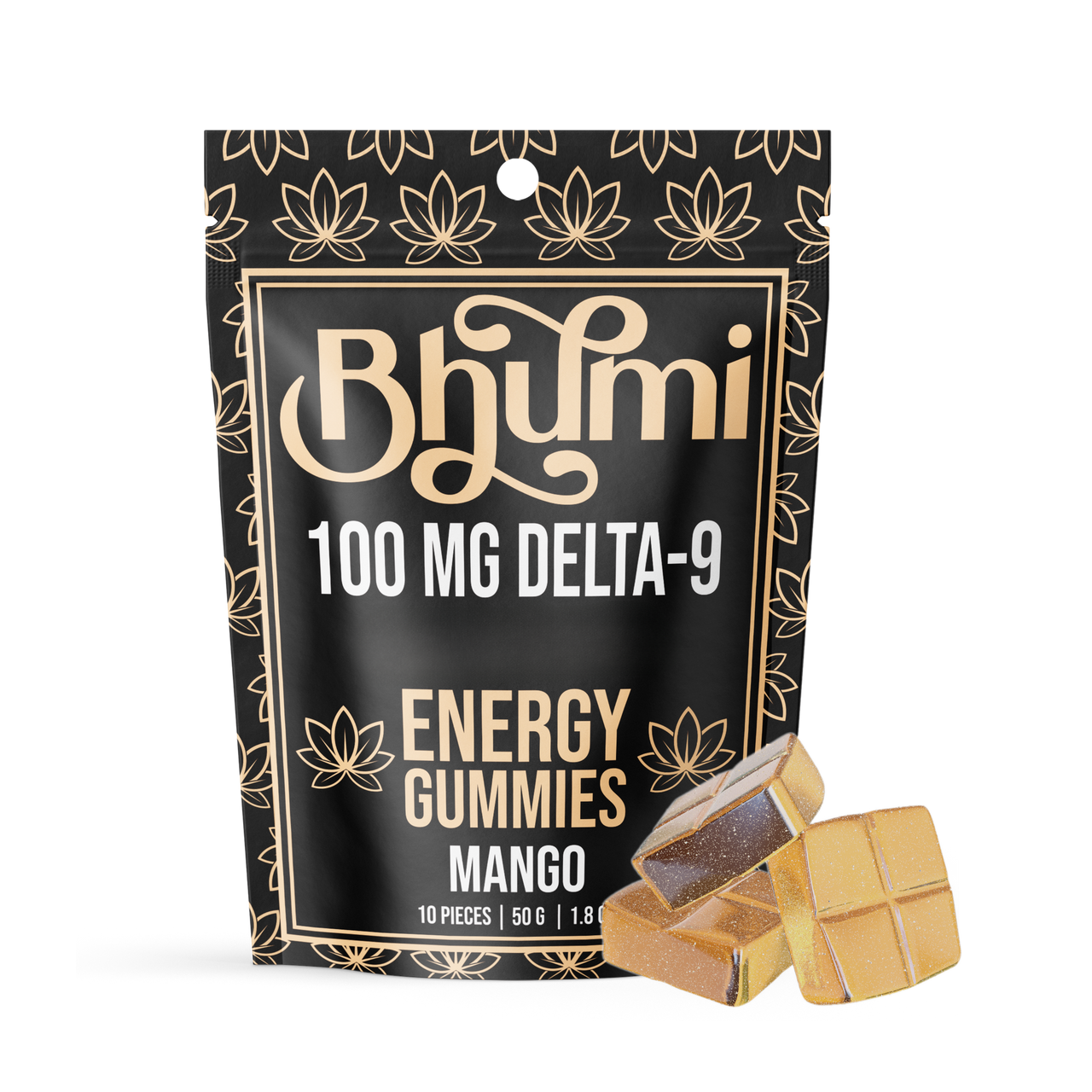 Bhumi Mango Energy Gummies can put you in the flow with 10mg of Delta-9 THC and 20mg of HHC.