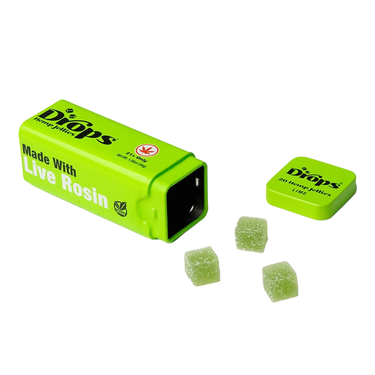Drops Lime Balanced Candies are the perfect balance of upbeat and chill with 5mg Delta-9 THC per piece.