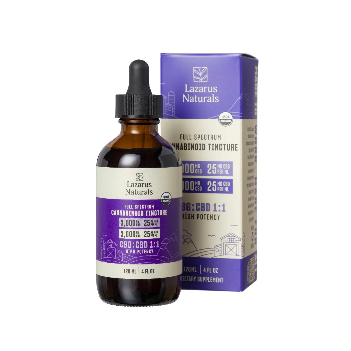 Lazarus CBD:CBG Tincture | 6000mg