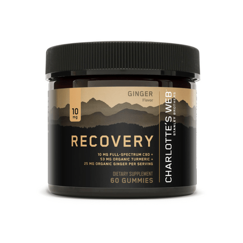 Charlotte's Web Recovery Gummies are great for athletes and those just looking for a little pain relief with CBD, Turmeric, and Ginger.