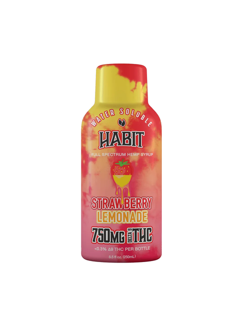 This Habit Strawberry Lemonade Syrup is jam packed with 750mg of Delta-9 THC. It's great for mixed drinks or sip it out of the bottle!
