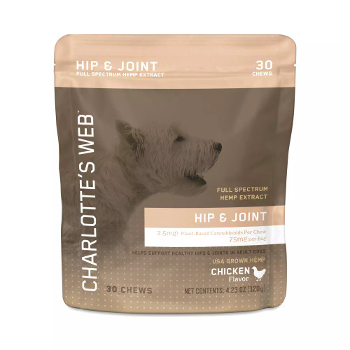 Discover the perfect solution for your furry friend's hip and joint health with Charlotte's Web Hip & Joint Chews for dogs.